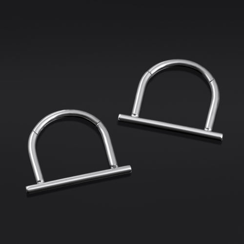 Septum Clicker, Silver, Straight Bar, ASTM F136 Titanium