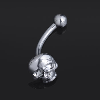 Vertical Labret, Silber, Spinne, Innengewinde, Titan