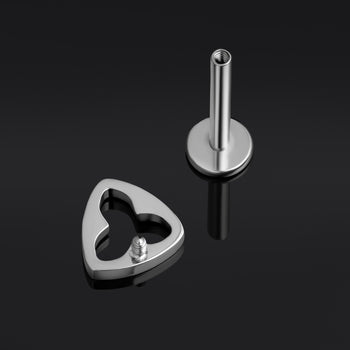Curved Barbell, Silber, Innengewinde, Titan