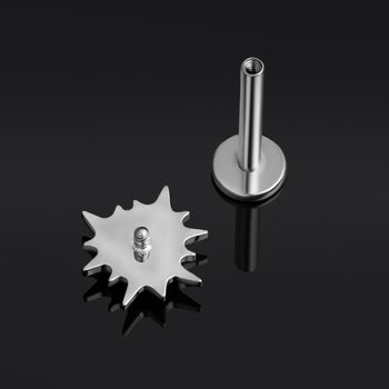 Curved Barbell, Silber, Innengewinde, Titan