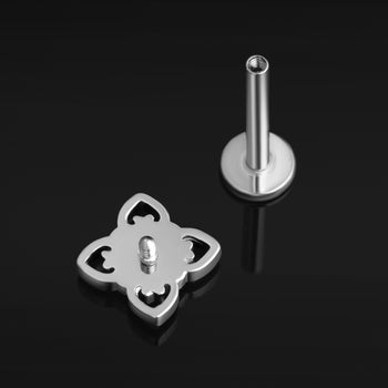Curved Barbell, Silber, Innengewinde, Titan