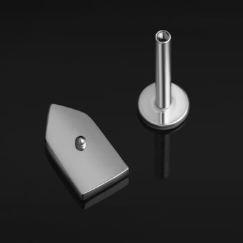 Curved Barbell, Silber, Innengewinde, Titan