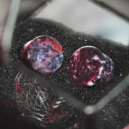 Blood Jasper Stone Plug / Gauge