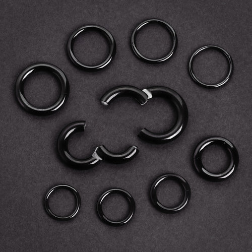 Septum Clicker, Black, G23 Titanium, Large Gauge Sizes