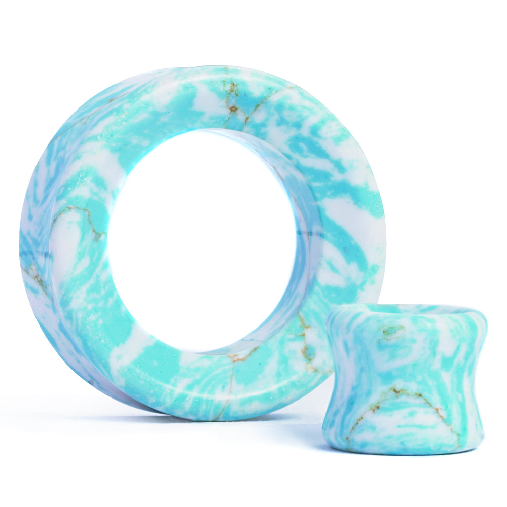 Blue & White Turquoise Tunnel / Plug / Gauge - Main