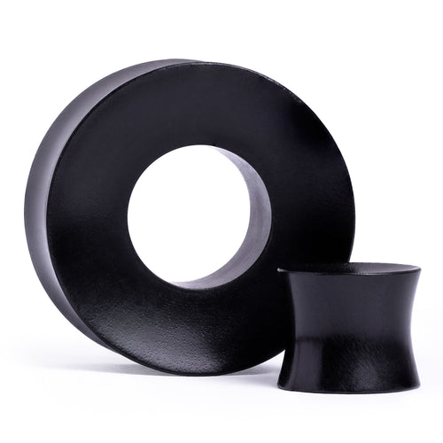Black Ebony Concave Wood Ear Tunnel