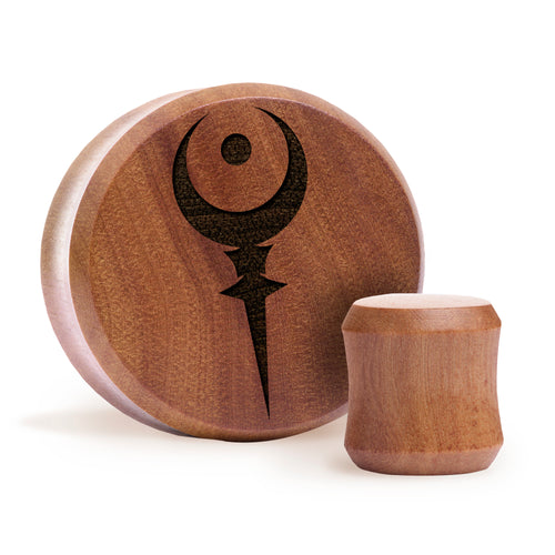 Sigil Of Hades Plug / Gauge - Saba Wood | Flat Faced Double Flare
