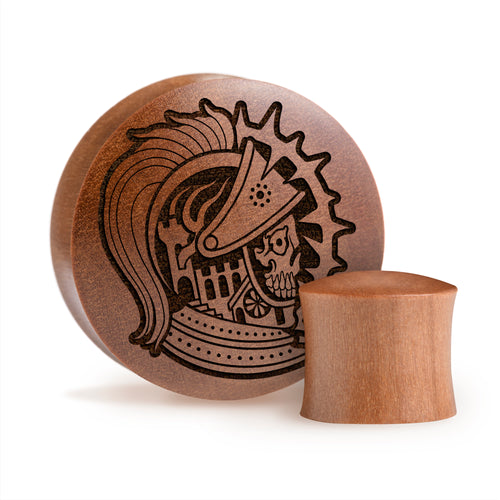 Cursed Knight Plug / Gauge - Saba Wood | Convex Double Flare