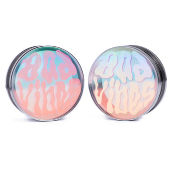 Girl wearing pretty Hammered Silver Steel Keyhole Ear Weights - Pair