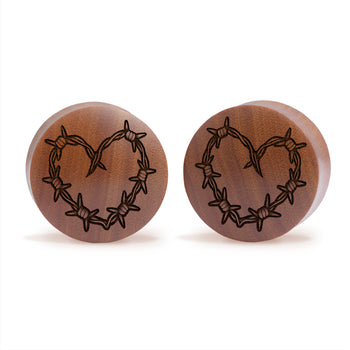 EBONY HEART SHAPED ENGRAVED