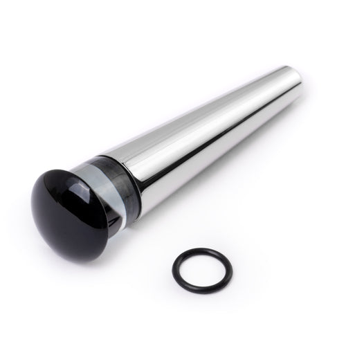 Big Size Ear Stretching Kit, Surgical Steel Taper & Clear Black Glass Plug / Gauge - 12 Piece