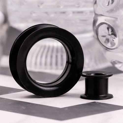Black Silicone Ear Tunnel