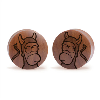 Natural wood organic wood single flare plugs