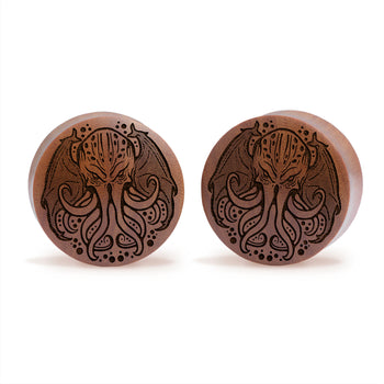 Cthulhu Plug / Gauge - Saba Wood | Convex Double Flare