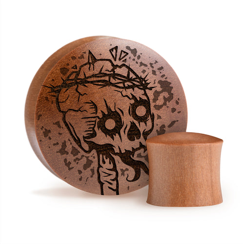 Fallen King Plug / Gauge - Saba-Holz | Konvexer Doppel-Flare