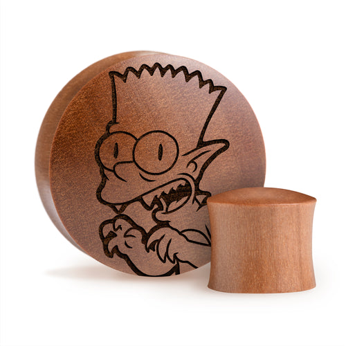 Gremlin Bart Plug / Gauge - Saba Wood | Convex Double Flare