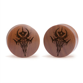 Natural wood organic wood single flare plugs