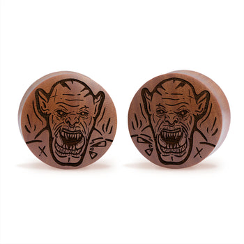 Orc Plug / Gauge - Saba Wood | Convex Double Flare