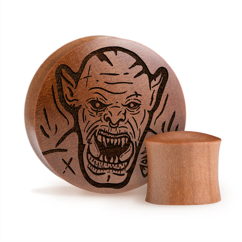Orc Plug / Gauge - Saba Wood | Convex Double Flare