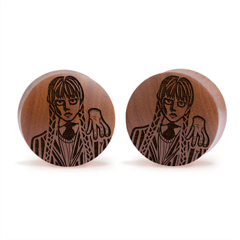 Wednesday Addams Plug / Gauge - Saba-Holz | Konvexe Double Flare