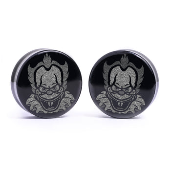 Zombie Lisa Plug / Gauge - Black Glass | Flat Faced Double Flare