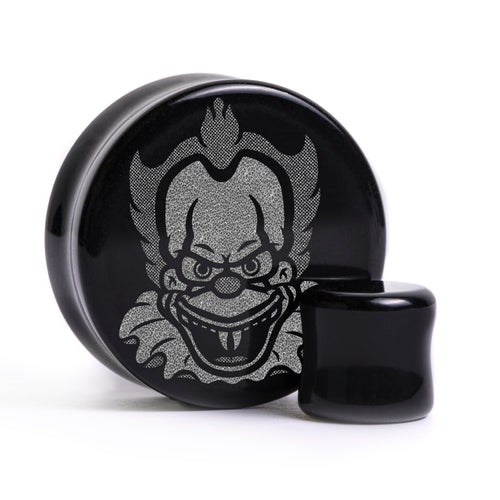 IT Krusty Plug / Gauge - Black Glass | Flat Faced Double Flare