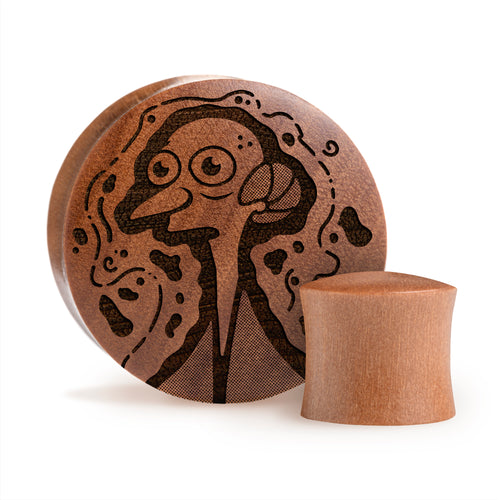 Mr Burns Plug / Gauge - Saba Wood | Convex Double Flare