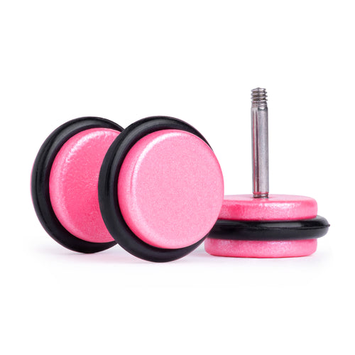 Pink Fake Ear Gauge / Plug