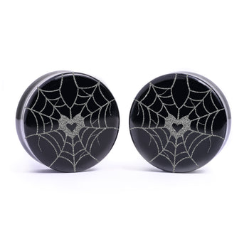 Zombie Lisa Plug / Gauge - Black Glass | Flat Faced Double Flare