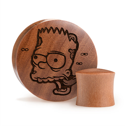 Zombie Bart Plug / Gauge - Saba Wood | Convex Double Flare