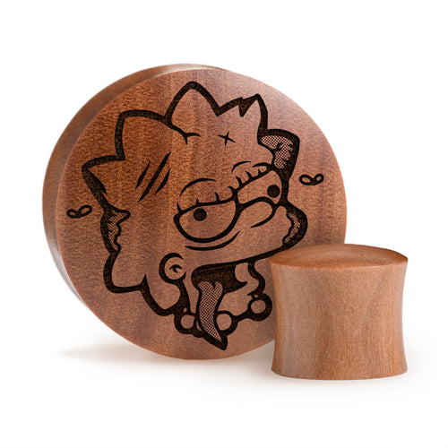 Zombie Lisa Plug / Gauge - Saba Wood | Convex Double Flare