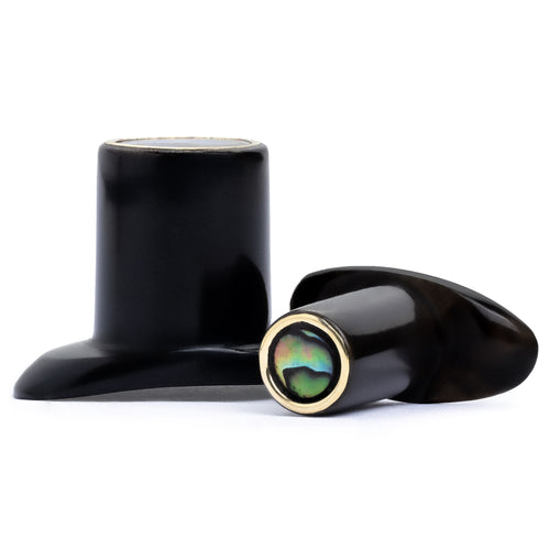 Abalone Inlay T Back Labret Stretching Lip Plug