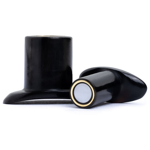 White Mother of Pearl Inlay T Back Labret Stretching Lip Plug