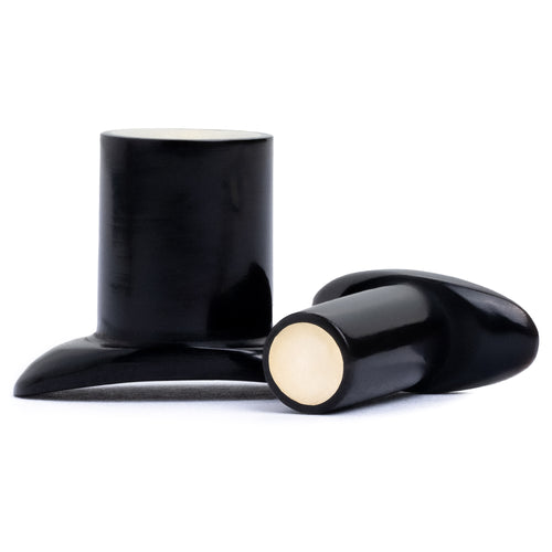 Yellow Brass Inlay T Back Labret Stretching Lip Plug
