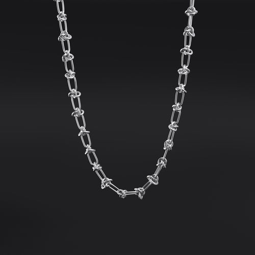 Knotted Chain Necklace - Stainless Steel Alternative Jewellery
