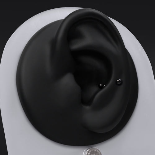 Snug Piercing Bar, Black ASTM F-136 Titanium, Internally Threaded