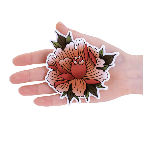 Peony Flower Vinyl Sticker