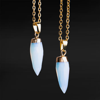 Custom Plugs - Silver & Rose Quartz Wand Necklace