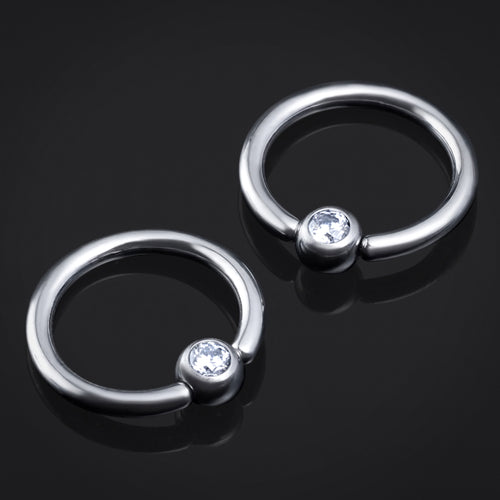 Ball Closure Ring, Jewelled BCR Ring, ASTM F136 Titanium
