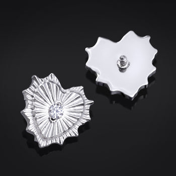 Labret Top, Silver, Sacred Heart Jewel, Internal Thread, Titanium