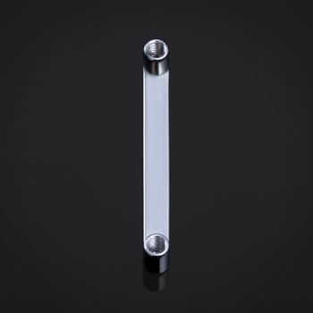 Christina Piercing Bar, Silver, Internally Threaded, Titanium, Pre-Sterilised