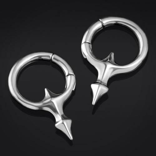 Tribal Sigil Steel Ear Weights - Pair
