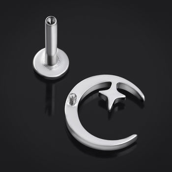 Silver Double Link Steel Hoop Ear Hangers - Pair