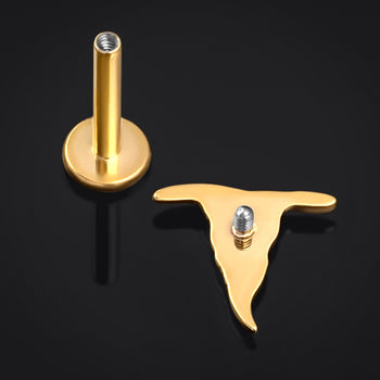 Stud Earrings, Gold, Spider Web Design, Titanium - Pair