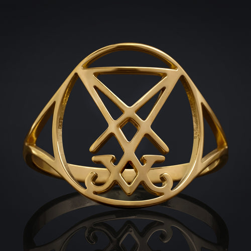 Gold Sigil Of Lucifer Ring