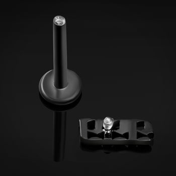Silver Steel Fang Hoop Ear Hangers - Pair