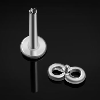 Silver Double Link Steel Hoop Ear Hangers - Pair