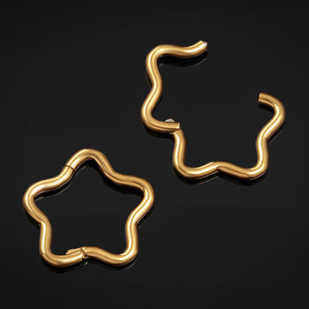 Gold Black Jewelled Cross Internally Threaded Titanium Labret Stud 1.2mm Gauge