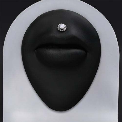 Labret-Stift, Silber, Innengewinde, ASTM F136 Titan, 1,2 mm