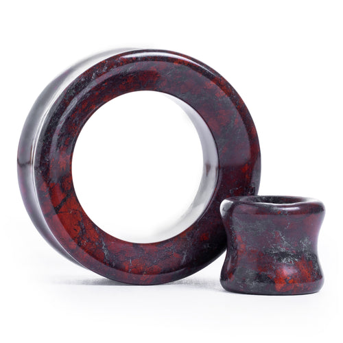 Blood Jasper Double Flare Tunnel / Plug / Gauge